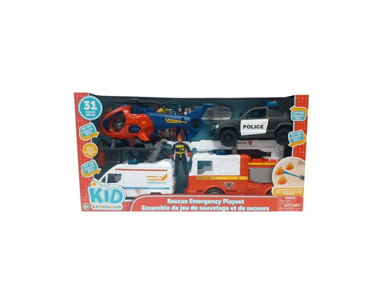 Kid Connection 31 pièces Ensemble de jeu de sauvetage et de secours