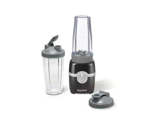 Starfrit Mélangeur personnel 7 pieces ,2x 828ml (280z) gobelets, 2x couvercles de transport, 2 lames , 3 reglgaes: rapide , lent & pulse , 300W<br> Sa