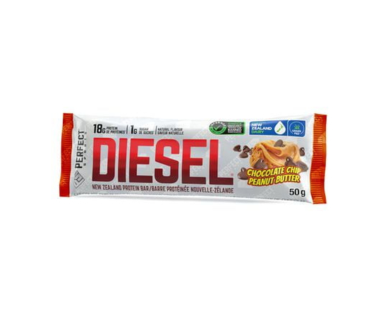 DIESEL New Zealand Protein Bar, Chocolate Chip Peanut Butter 50g/bar