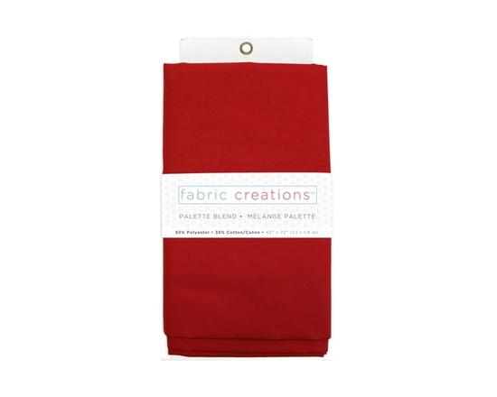 Fabric Creations Polycotton 65/35 Pre-cut Fabric - 2 yards x 42" (Red)