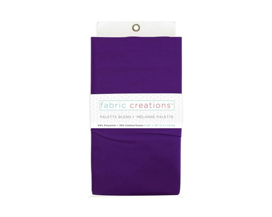 FABRIC CREATIONS 65/35 Polycotton Pre-Cut Fabric, White, 1.83 × 1.07 m (2 × 1.17 yd) - 2 yards x 42" (Purple)