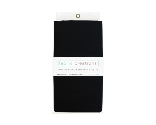 Fabric Creations Polycotton 65/35 Pre-cut Fabric - 2 yards x 42" (Black)