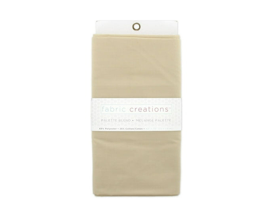 FABRIC CREATIONS 65/35 Polycotton Pre-Cut Fabric, White, 1.83 × 1.07 m (2 × 1.17 yd) - 2 yards x 42" (Beige)