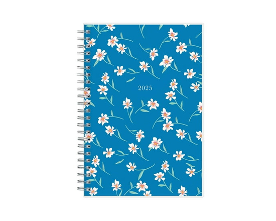 2025 Weekly Monthly Planner, 5 x 8, Blue Sky, Elsie - 5 x 8