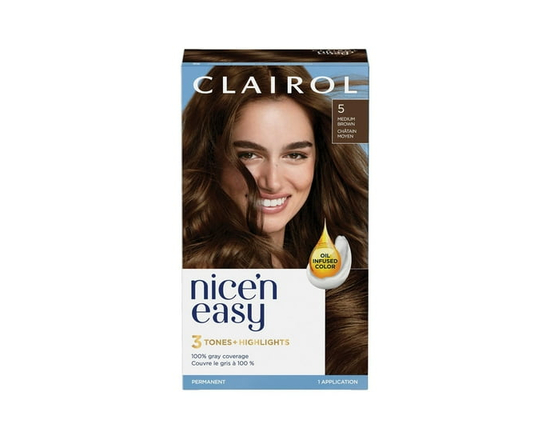 Clairol Nice'n Easy Permanent Hair Dye (Medium Brown - 5)