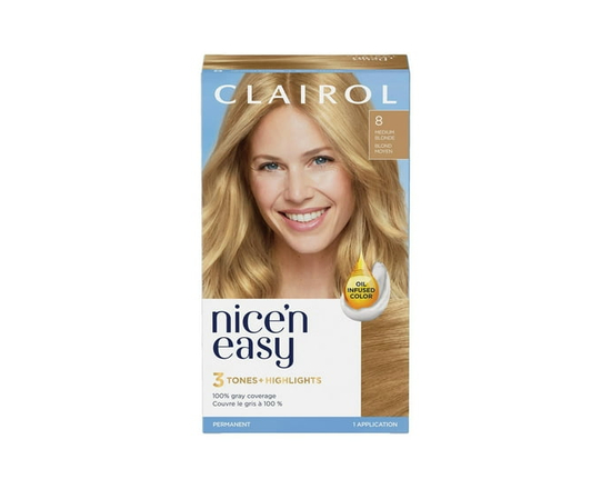 Clairol Nice'n Easy Permanent Hair Dye (Medium Blonde - 8)
