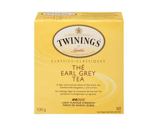Twinings Earl Grey Black Tea Bags, Fresh & Aromatic, Naturally Caffeinated, 50 Count - 100 g