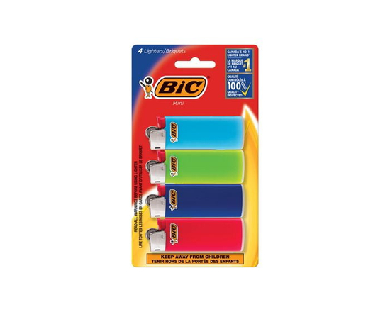 BIC® Mini Pocket Lighters, 4 pack - 4