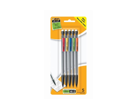 BIC Extra-Smooth Mechanical Pencil, Medium Point (0.7mm), Perfect For The Classroom & Test Time, 5-Count