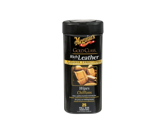 Chiffons de nettoyant et conditionneur pour cuir riche Gold Class(MC) Meguiar’s® G10900C - 7 X 9 (Blanc)