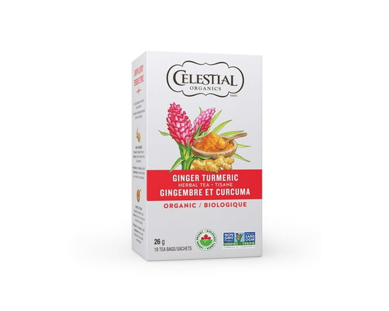 Celestial Seasonings Sachets de Tisane Biologiques au Gingembre et au Curcuma - 26 g