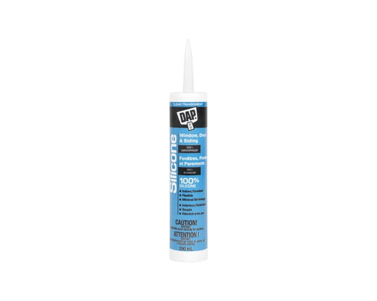 DAP 100% Silicone Window & Door Sealant Clear, 290ml, Clear - 11.5 in