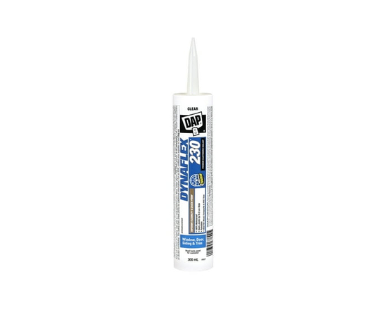 DAP Mastic Transparent Élastomère de Qualité Supérieure Dynaflex 230, Intérieure/Extérieure, Cartouche, Transparent, 300 ml - 300ml