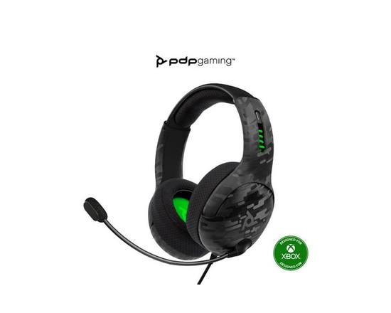 PDP Gaming LVL50 Wired Stereo Gaming Headset: Black Camo - Xbox Series X S, Xbox One, Xbox