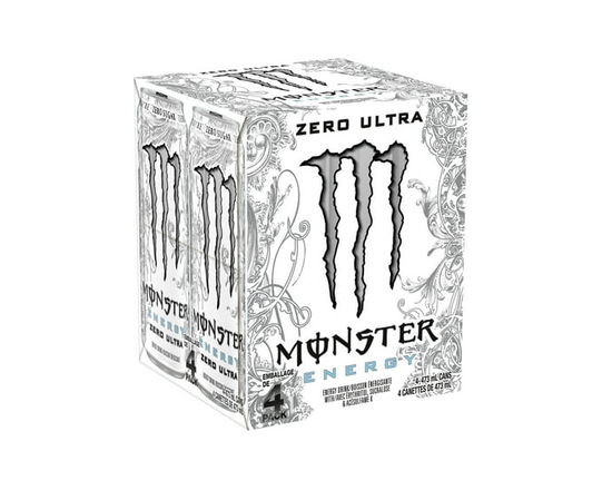 MONSTER ENERGY Zero Ultra, 473mL, 4 Pack - 473 mL