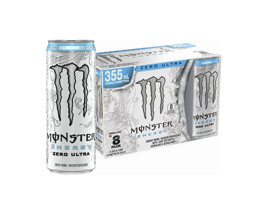 MONSTER ENERGY Ultra Zero, 355mL, 8 Pack - 355 mL