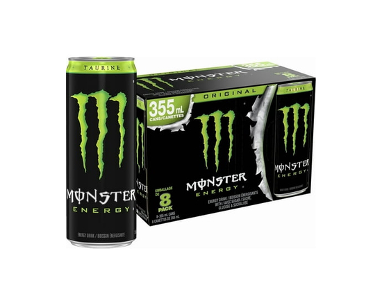 MONSTER ENERGY Green, 355mL, 8 Pack - 355 mL