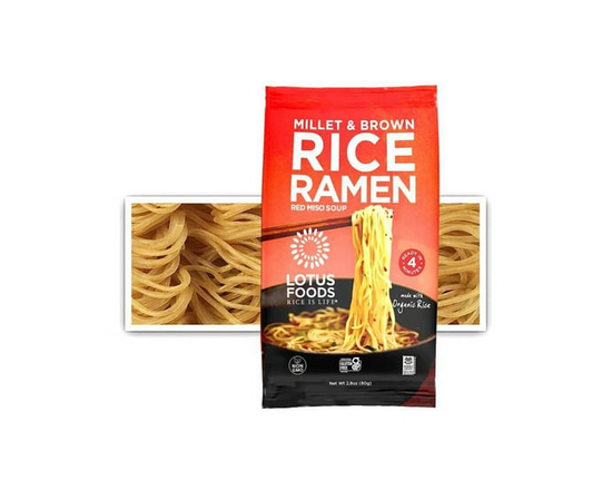 Lotus Foods - Millet and Brown Ramen, Red Miso Soup, 80g - 80g