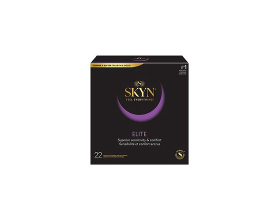SKYN Elite Non-Latex Lubricated Condoms, 22 Count