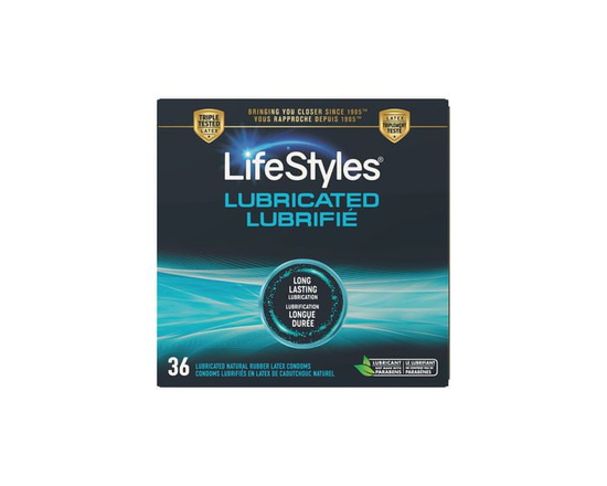 LifeStyles Lubricated Natural Rubber Latex Condoms, 36 Count