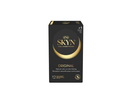 Préservatifs lubrifiés non-latex SKYN Original, 12 unités