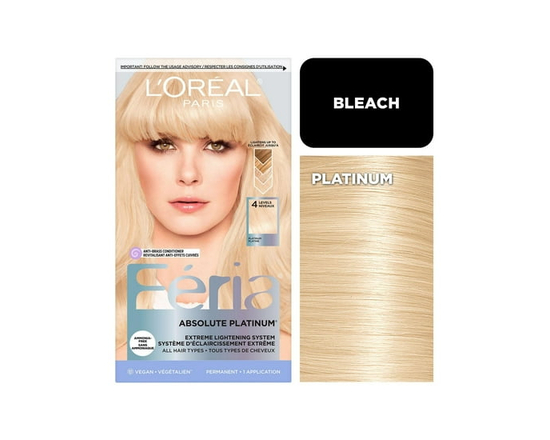 L'Oréal Paris Feria, Permanent Hair Dye (Platinum)