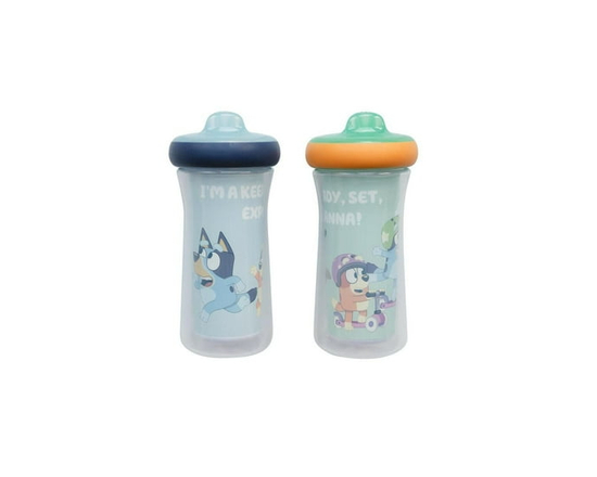 Blue Insulated Sippy Cups - 2x9oz Cups