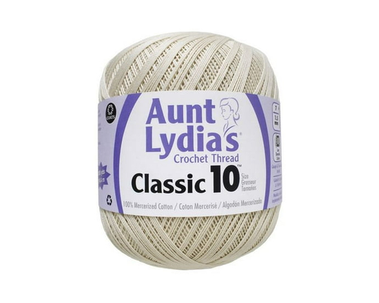 Aunt Lydia's® Classic™ Cotton Crochet Thread, 1000 Yards Size 10 - As Specified