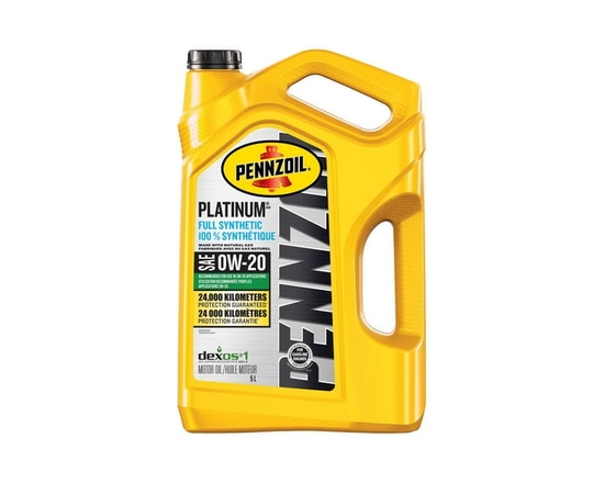 Pennzoil Platinum Synthetic 0W20 Motor Oil 5L - 5