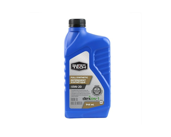 Huile Moteur 0W20 Entièrement Synthétique Super Tech - 946ml.
