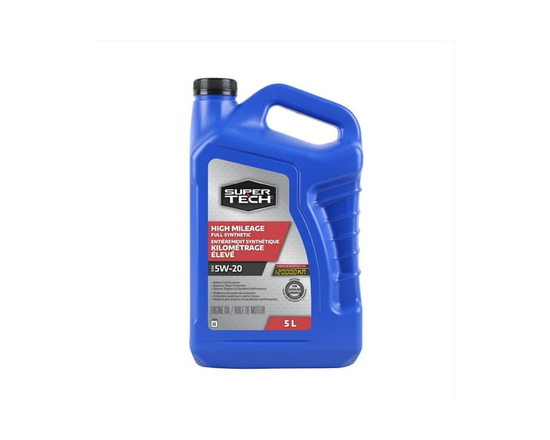 Super Tech High Mileage Full Synthetic 5w-20 Motor Oil - 5L
