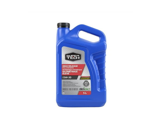 Super Tech High Mileage Full Synthetic 10w-30 Motor Oil - 5L
