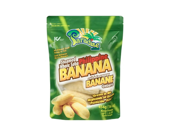 Paradise Frozen Steamed Golden Saba Banana Whole - 454g