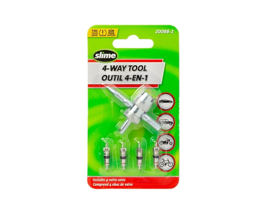 Slime 4-Way Tire Valve Tool