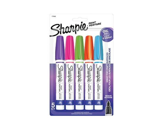 Sharpie Oil-Based Paint Markers, Medium Point, Assorted Colours