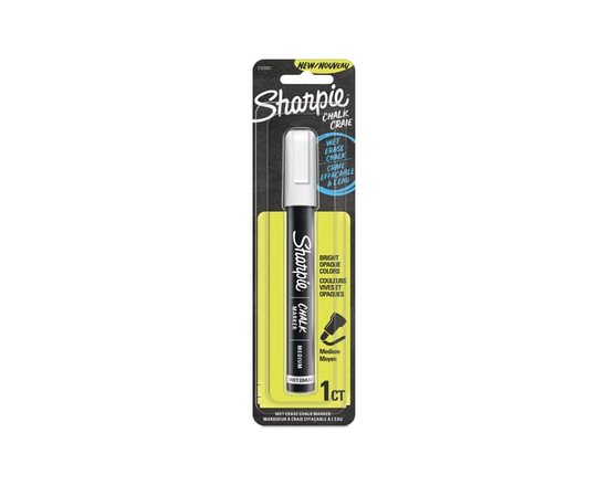Sharpie Chalk Marker, Wet Erase Markers, White, 1 Count