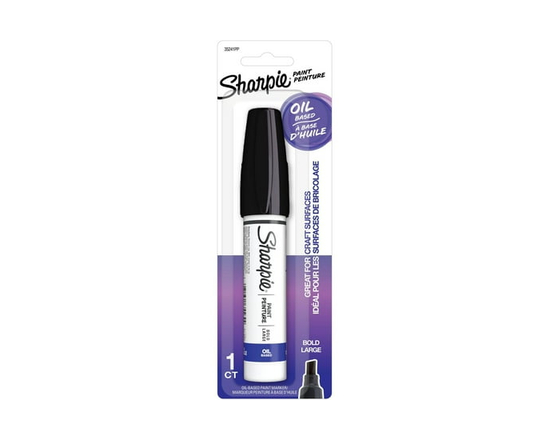 Sharpie Oil-Based Paint Marker, Bold Point, Black - 7.6" H x 2.5" W x 1.27" L