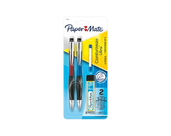 Paper Mate Comfort Mate Ultra Mechanical Pencil Set, 0.5 mm, HB #2, Assorted Colours, 4 Count - 6 Count (Pack of 1)