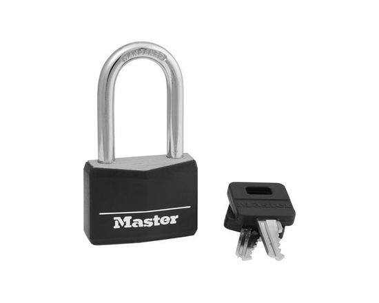 Master Lock 1-9/16” Covered Solid Body Padlock with 1-1/2” Shackle - 1-9/16 in