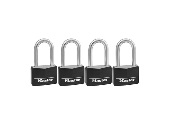 Cadenas à boîtier massif revêtu Master Lock, 1 9/16 po, arceau 1 1/2 po - Autre (Noir)