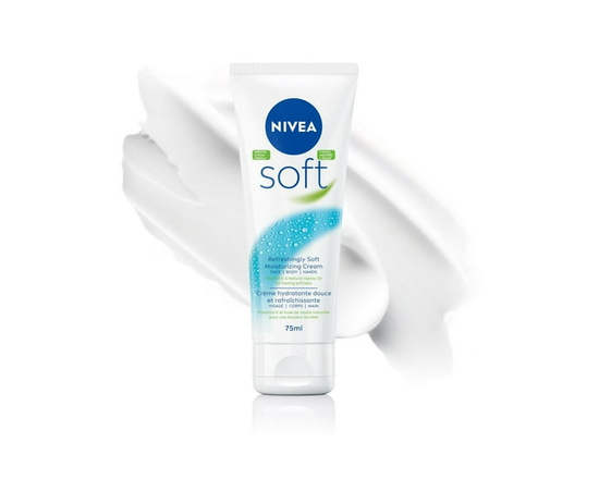 NIVEA Soft All-Purpose Moisturizing Cream, Face, Hand and Body Cream - 75 mL