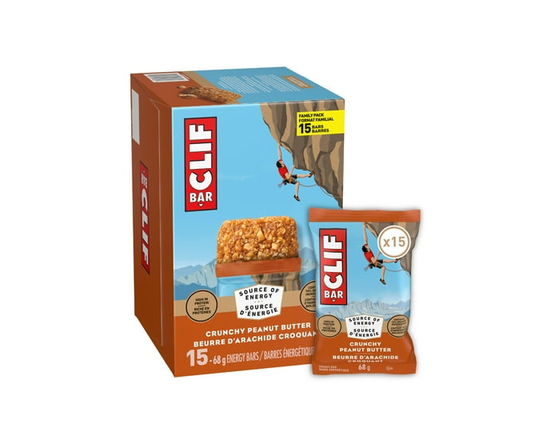 Clif Bar, Energy Bars, Crunchy Peanut Butter, 1.02 kg (Pack of 15) - 1.02KG