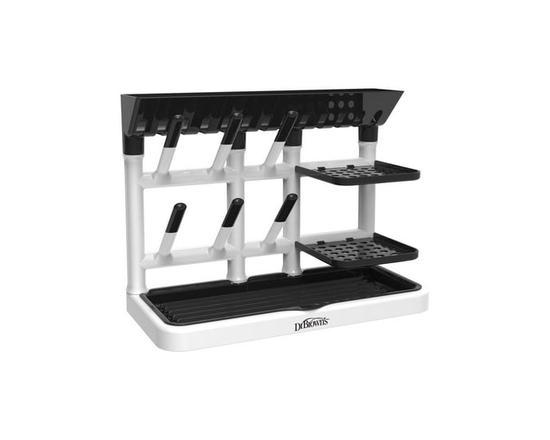 Dr. Brown's Drying Tower, Stand-Up Drying Rack, Countertop Baby Bottle Drying with Organized Storage for Baby Essentials