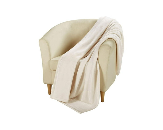 Couverture en velours pelucheux hometrends - Roi (Blanc)