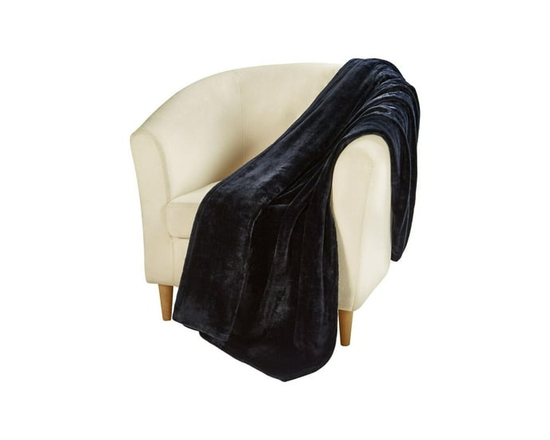 hometrends Plush Velvet Blanket - Twin (Black)