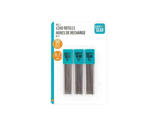 Pen+Gear No. 2 Mechanical Pencil Dark Lead Refills, 0.7mm, 90 Count