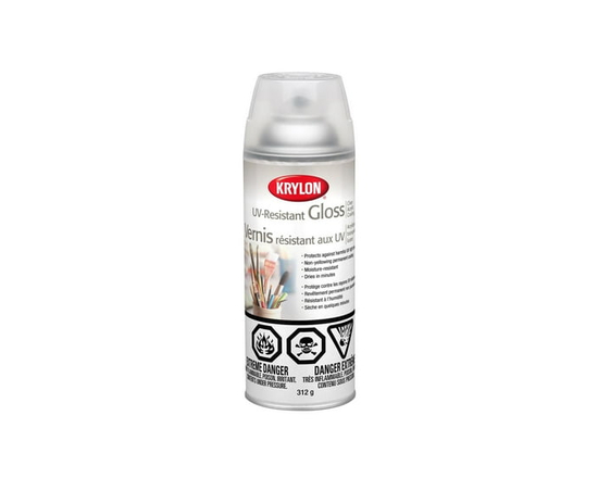 Krylon UV-Resistant Clear Coating, Gloss, Clear, 312 g - 312 g