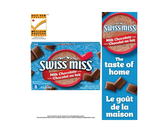 Swiss Miss ™ Hot Chocolate Mix, Milk Chocolate Flavour Rich, Preservative-Free & Easy-to-Prepare 313g (8 X 39g) - 313 g