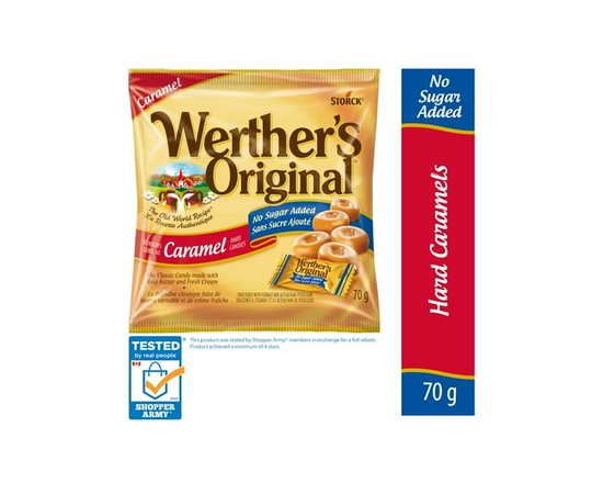 Werther’s Original No Sugar Added Caramel Hard Candy - 70 g