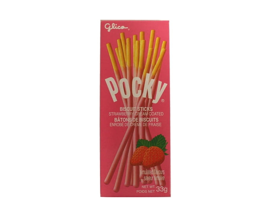 Glico Pocky Strawberry Cream Coated Biscuit Stick - 33 g
